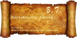 Bartakovics Tarcal névjegykártya